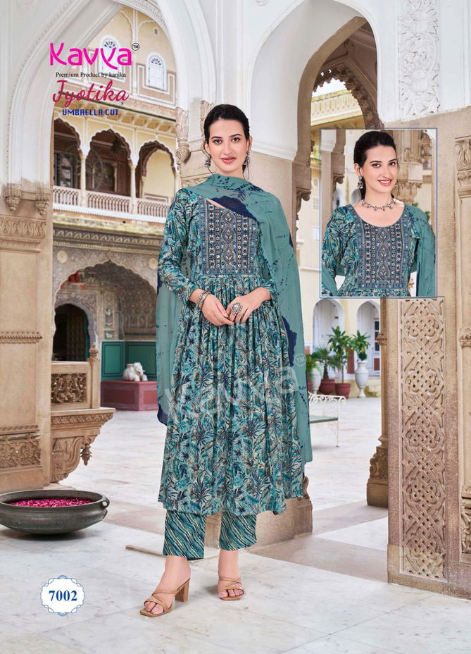 Jyotika Vol 7 By Kavya Capsule Foil Printed Kurti With Bottom Dupatta Wholesale Price In Surat